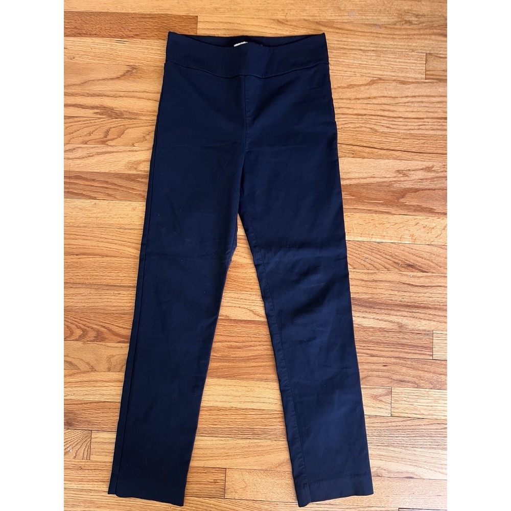 Margaret M Slimming Blue Straight Leg Pant Womens Dress career Medium Pull On